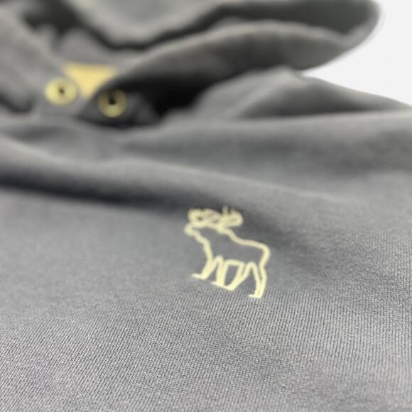 Abercrombie & Fitch Thick Navy Fleece Hoodie Men’s XL High Quality - Picture 4 of 5